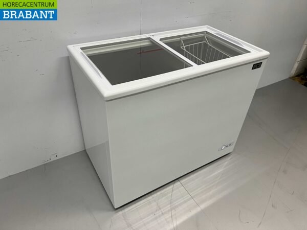 HCB Vrieskist Vriezer Winkelvriezer met glazen schuifdeksels 197 liter 230V Horeca - Afbeelding 3