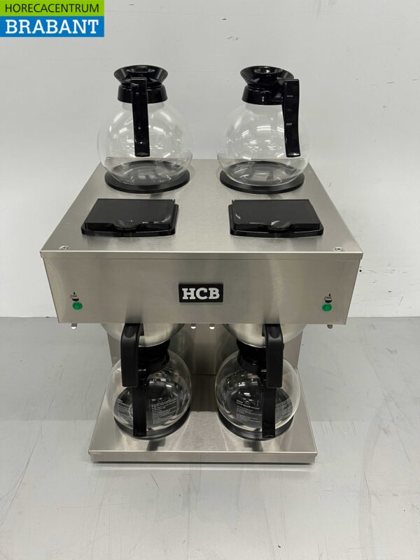 RVS HCB Dubbele Koffiezetapparaat Koffiemachine 2 x 1,8 liter 230V Horeca