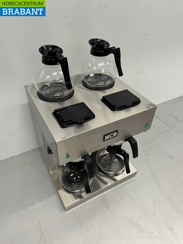 RVS HCB Dubbele Koffiezetapparaat Koffiemachine 2 x 1,8 liter 230V Horeca - Afbeelding 3