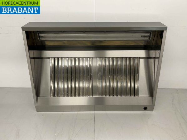 RVS Afzuigkap Dampkap met lamellen filters Premium-line 140 cm Schuin model Horeca