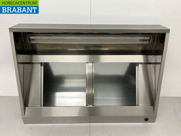 RVS Afzuigkap Dampkap met lamellen filters Premium-line 140 cm Schuin model Horeca - Afbeelding 4