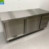 RVS Werkkast Kast Werktafel Premium-line 2 schuifdeuren en 3 laden 180 cm Horeca - Afbeelding 3