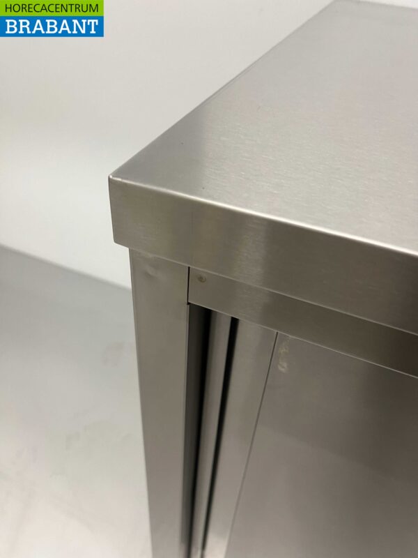 RVS Werkkast Kast Werktafel Premium-line 2 schuifdeuren en 3 laden 180 cm Horeca - Afbeelding 7