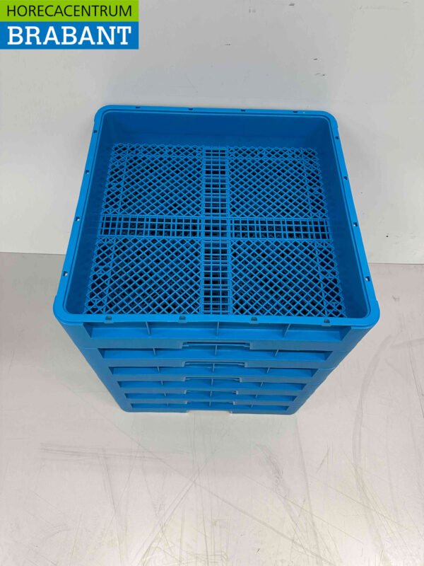 Kunststof waskorf waskrat bestekkorf 50 x 50 x 10 cm Horeca - Afbeelding 3