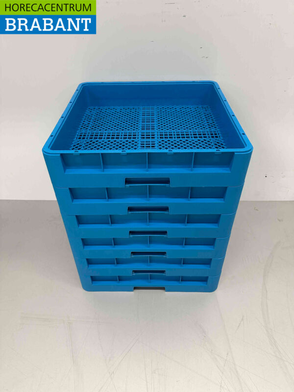 Kunststof waskorf waskrat bestekkorf 50 x 50 x 10 cm Horeca - Afbeelding 4