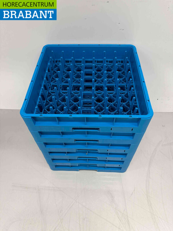 Kunststof waskorf waskrat bordenkorf 50 x 50 x 10 cm Horeca - Afbeelding 3