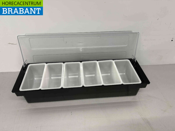 HCB Ingredientenhouder Ingredientenbak Garneerunit met 6 bakken 49,5 cm Horeca - Afbeelding 5