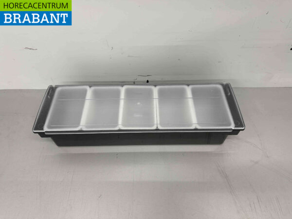 HCB Ingredientenhouder Ingredientenbak Garneerunit met 5 bakken 49,5 cm Horeca - Afbeelding 2