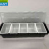 HCB Ingredientenhouder Ingredientenbak Garneerunit met 5 bakken 49,5 cm Horeca - Afbeelding 5