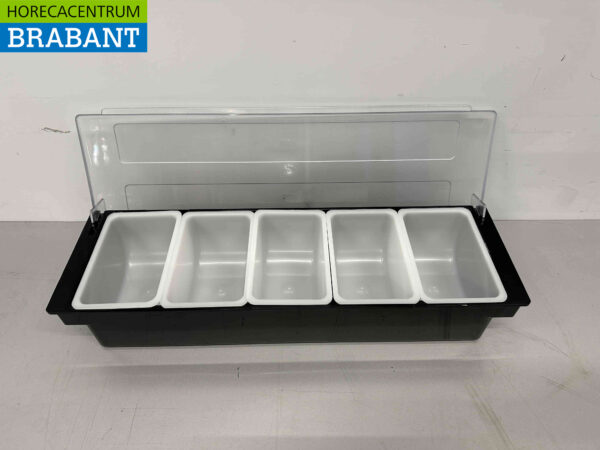 HCB Ingredientenhouder Ingredientenbak Garneerunit met 5 bakken 49,5 cm Horeca - Afbeelding 5