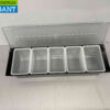 HCB Ingredientenhouder Ingredientenbak Garneerunit met 5 bakken 49,5 cm Horeca - Afbeelding 6