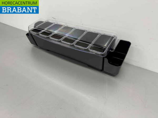 HCB Ingredientenhouder Ingredientenbak Garneerunit met 6 bakken 58,5 cm Horeca - Afbeelding 3