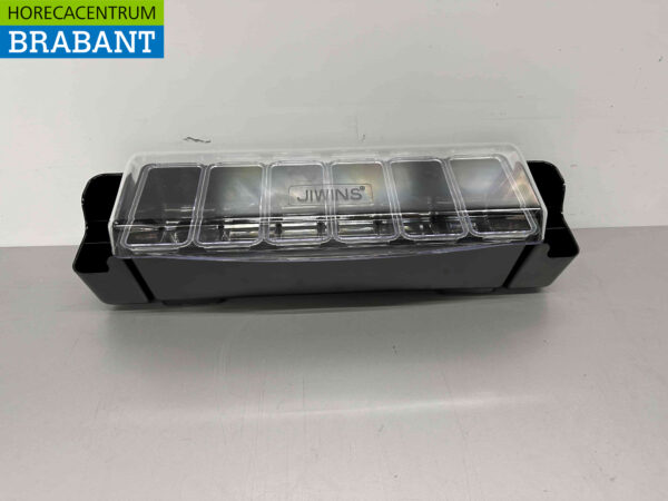 HCB Ingredientenhouder Ingredientenbak Garneerunit met 6 bakken 58,5 cm Horeca