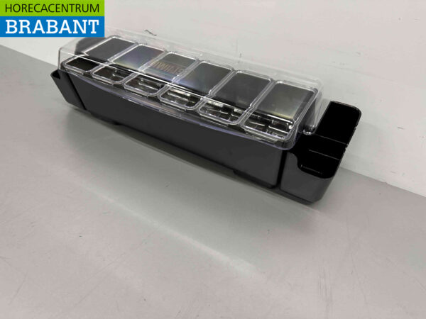 HCB Ingredientenhouder Ingredientenbak Garneerunit met 6 bakken 58,5 cm Horeca - Afbeelding 3