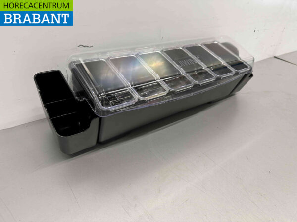 HCB Ingredientenhouder Ingredientenbak Garneerunit met 6 bakken 58,5 cm Horeca - Afbeelding 4