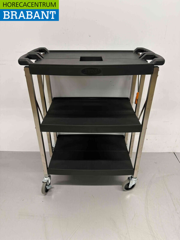HCB Inklapbare Serveerwagen Serveertrolley 3 lagen 74 cm Horeca