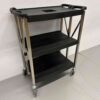 HCB Inklapbare Serveerwagen Serveertrolley 3 lagen 74 cm Horeca - Afbeelding 2