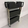 HCB Inklapbare Serveerwagen Serveertrolley 3 lagen 74 cm Horeca - Afbeelding 5