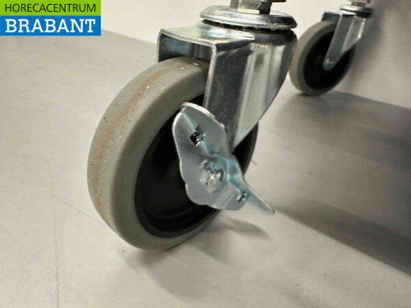 HCB Inklapbare Serveerwagen Serveertrolley 3 lagen 74 cm Horeca - Afbeelding 7