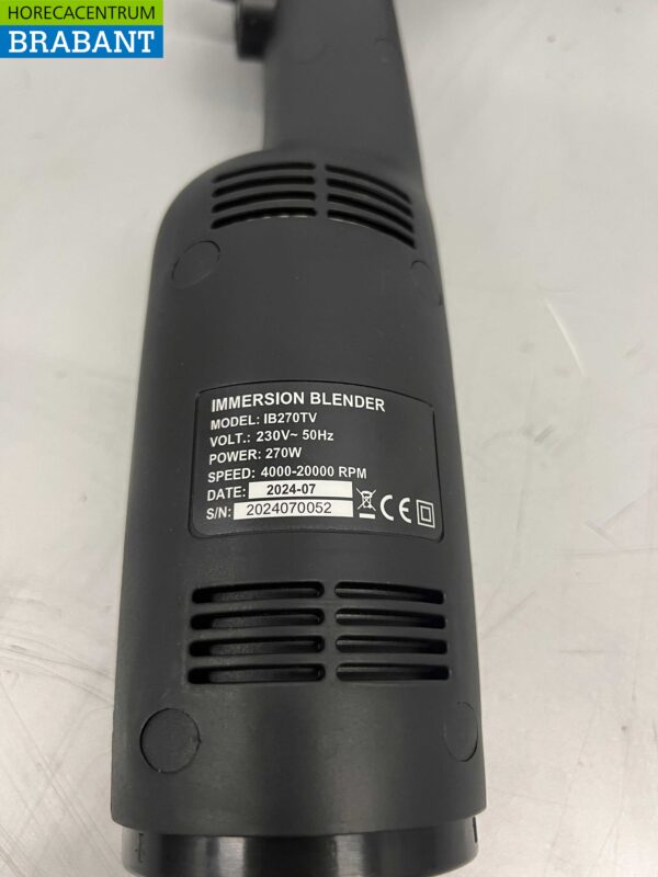 HCB Professionele staafmixer motor Variabele snelheid 270 watt 230V Horeca - Afbeelding 5