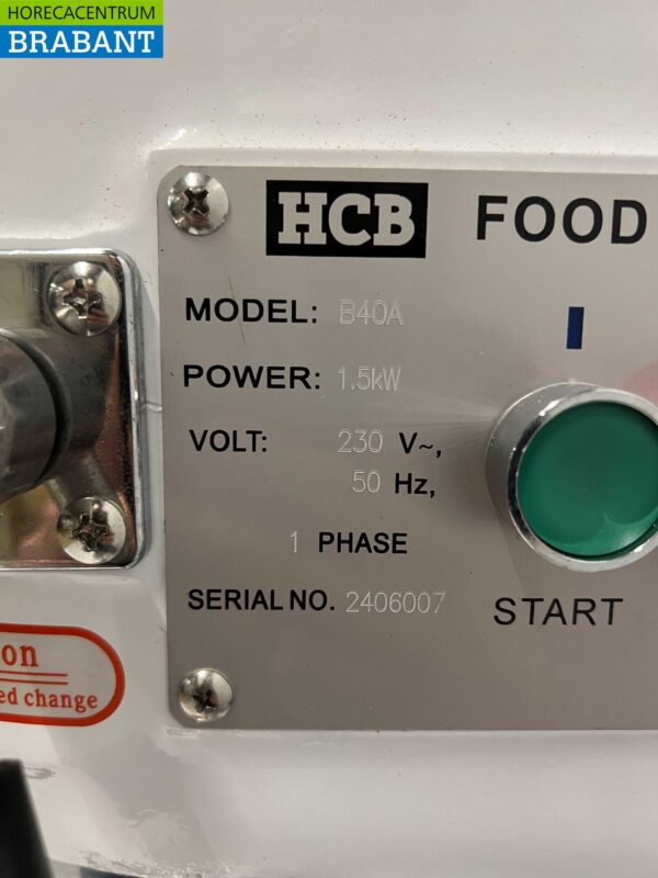 RVS HCB Planeetmenger Menger RVS kuip 40 liter 230V Bakkerij Horeca - Afbeelding 9
