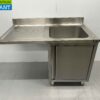 RVS Spoeltafel Spoelbak Premium-line 1 klapdeur 120 cm Horeca