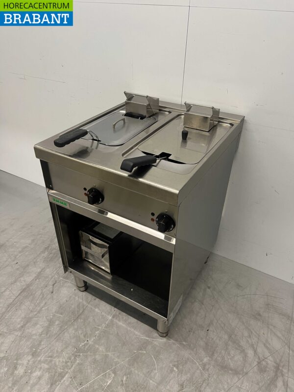 RVS Emme Dubbele Friteuse Frituur 2 x 10 liter 400V Horeca - Afbeelding 3