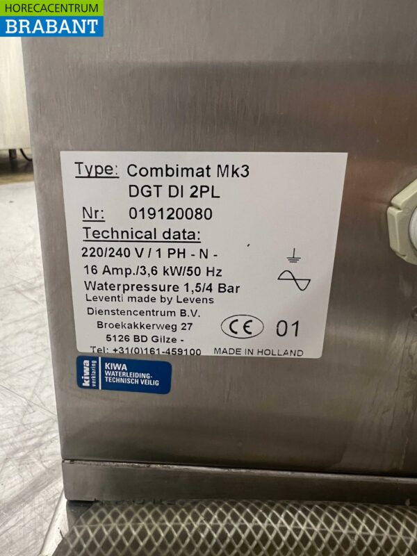 RVS Leventi Combimat DGT Combisteamer Steamer Oven Stoomfunctie 60/40 cm 230V Horeca - Afbeelding 7