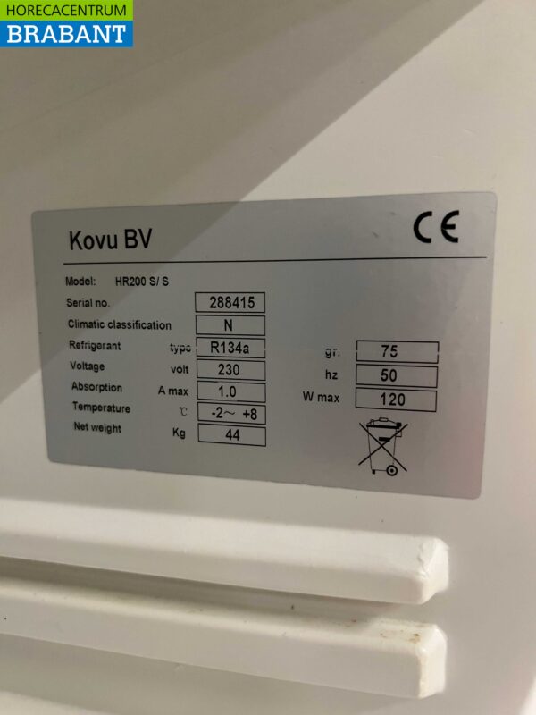 RVS Greenland Koelkast Koeling 130 liter 230V Horeca - Afbeelding 5