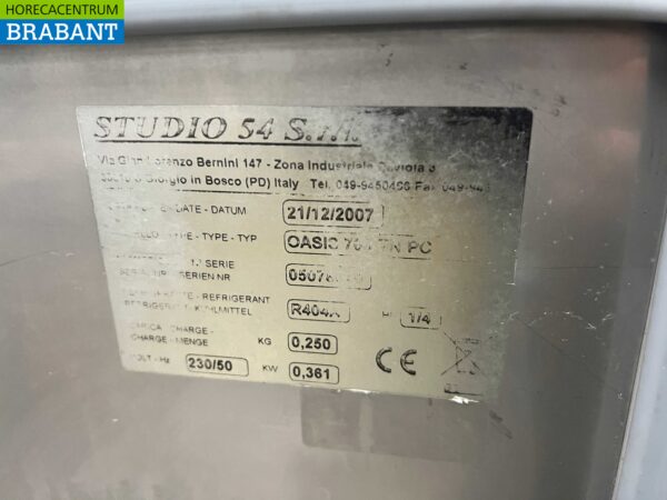 RVS Studio54 Koelkast koeling 600 liter 230V Horeca - Afbeelding 5