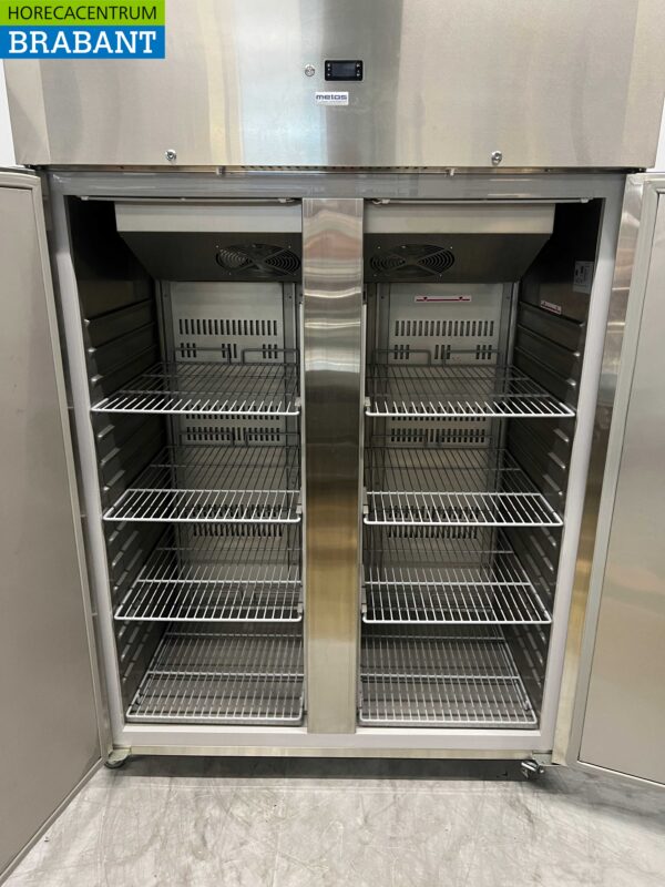 RVS CoolHead Dubbeldeurs 2-deurs Vriezer Vrieskast 1255 liter 230V Horeca - Afbeelding 4