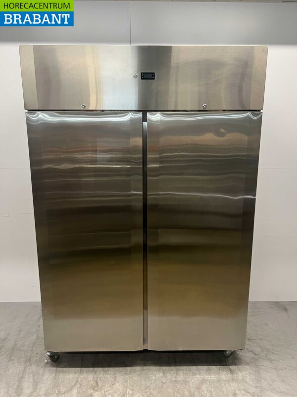 RVS CoolHead Dubbeldeurs 2-deurs Vriezer Vrieskast 1255 liter 230V Horeca
