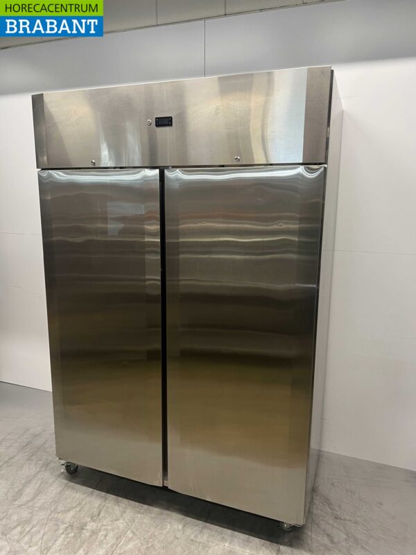 RVS CoolHead Dubbeldeurs 2-deurs Vriezer Vrieskast 1255 liter 230V Horeca - Afbeelding 2