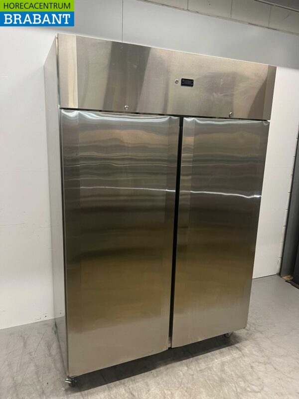 RVS CoolHead Dubbeldeurs 2-deurs Vriezer Vrieskast 1255 liter 230V Horeca - Afbeelding 3
