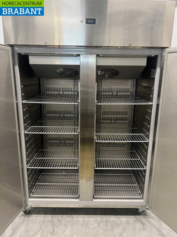 RVS CoolHead Dubbeldeurs 2-deurs Vriezer Vrieskast 1255 liter 230V Horeca - Afbeelding 4