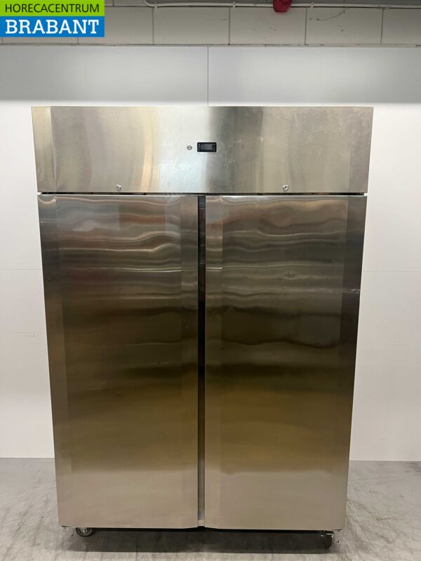 RVS CoolHead Dubbeldeurs 2-deurs Vriezer Vrieskast 1255 liter 230V Horeca