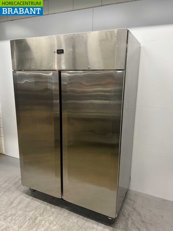RVS CoolHead Dubbeldeurs 2-deurs Vriezer Vrieskast 1255 liter 230V Horeca - Afbeelding 2