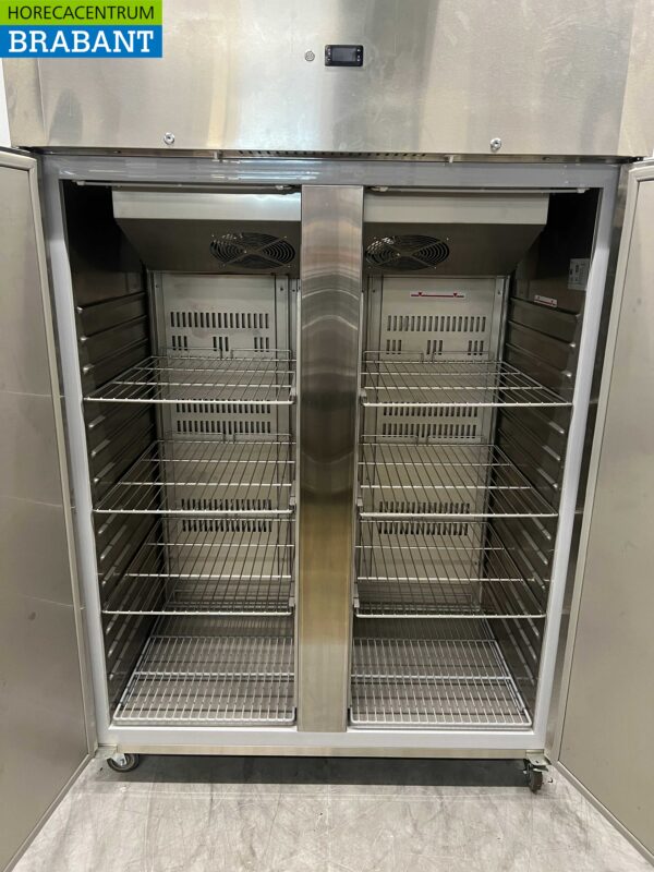 RVS CoolHead Dubbeldeurs 2-deurs Vriezer Vrieskast 1255 liter 230V Horeca - Afbeelding 4
