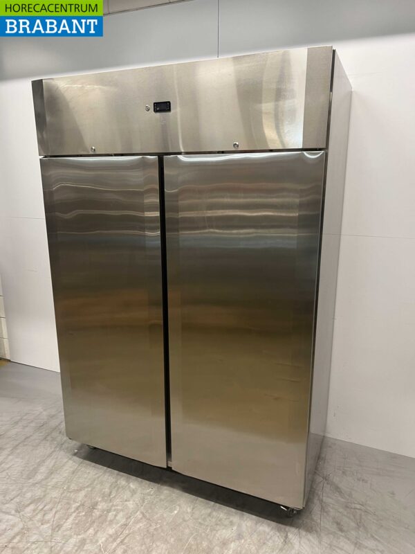 RVS CoolHead Dubbeldeurs 2-deurs Vriezer Vrieskast 1255 liter 230V Horeca - Afbeelding 2