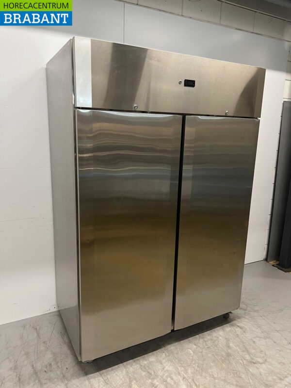 RVS CoolHead Dubbeldeurs 2-deurs Vriezer Vrieskast 1255 liter 230V Horeca - Afbeelding 3