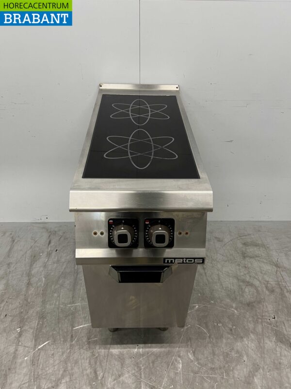 RVS Olis Inductie fornuis kookplaat 2 pitten 10 kW 400V 40 cm 900-lijn Horeca