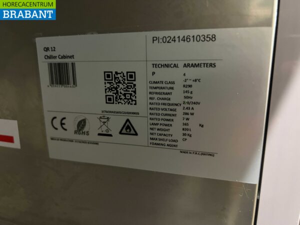 RVS CoolHead Dubbeldeurs 2-deurs Koeling koelkast 1255 liter 230V Horeca - Afbeelding 5
