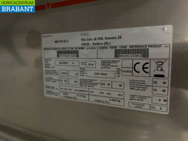 RVS Polaris AD 140 BT Dubbeldeurs 2-deurs Vriezer Vrieskast 1400 liter 230V Horeca - Afbeelding 5