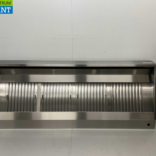 RVS Afzuigkap Dampkap Motor 2500 kuub Schuin model Premium-line 250 cm 230V Horeca
