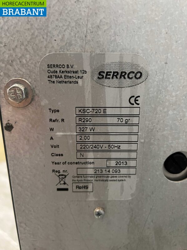 Serrco KSC-720E Fustenkoeler Fustenkoeling 74,5 cm 230V Horeca - Afbeelding 5