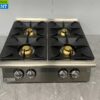RVS Mareno Opzet fornuis 4 pitten 80 cm GAS Horeca