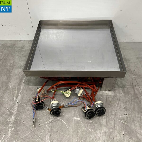 RVS Mareno Drop-in Spiegelbakplaat Grillplaat Bakplaat Verchroomd 60 cm 400V Horeca