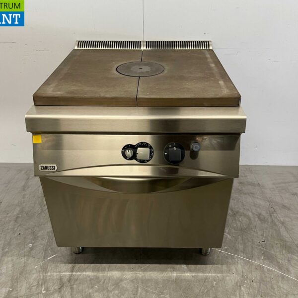 RVS Zanussi Doorkookplaat Glad met oven 80 cm GAS Horeca
