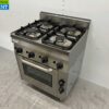 RVS Tecnoinox Fornuis 4 pitten met oven 70 cm GAS Horeca - Afbeelding 2