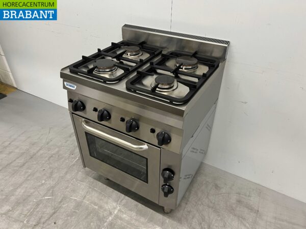 RVS Tecnoinox Fornuis 4 pitten met oven 70 cm GAS Horeca - Afbeelding 2